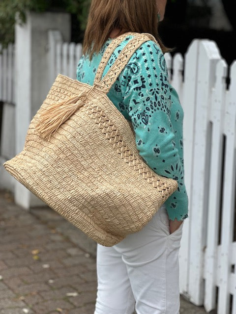 Cabas XXL en raphia Madagascar - Limaïa