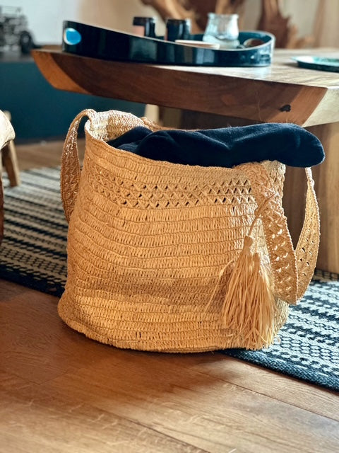 Cabas XXL en raphia Madagascar - Limaïa