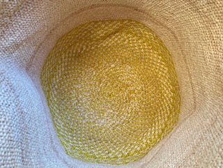 Cabas en raphia jaune & naturel Madagascar - Limaïa