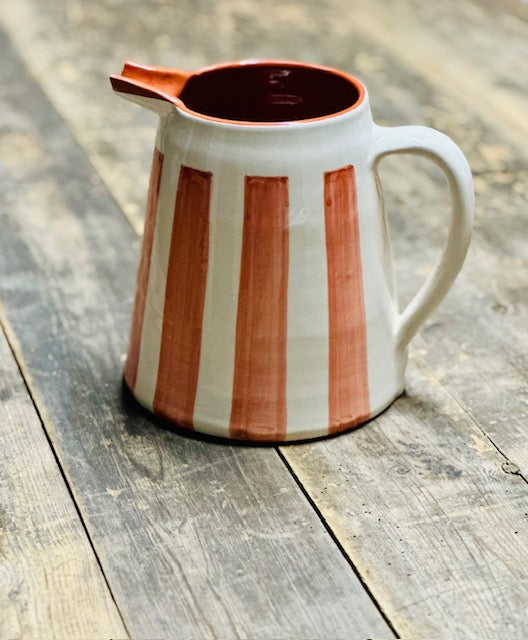 Carafe artisanale rayée Terra cotta - Casa Cubista