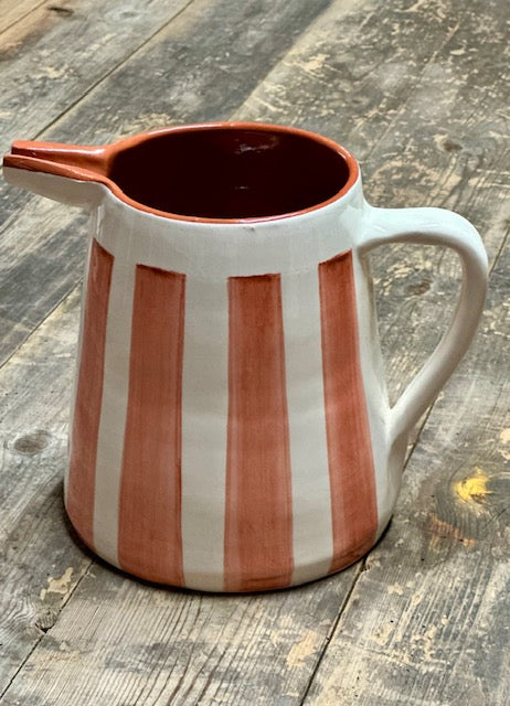 Carafe artisanale rayée Terra cotta - Casa Cubista