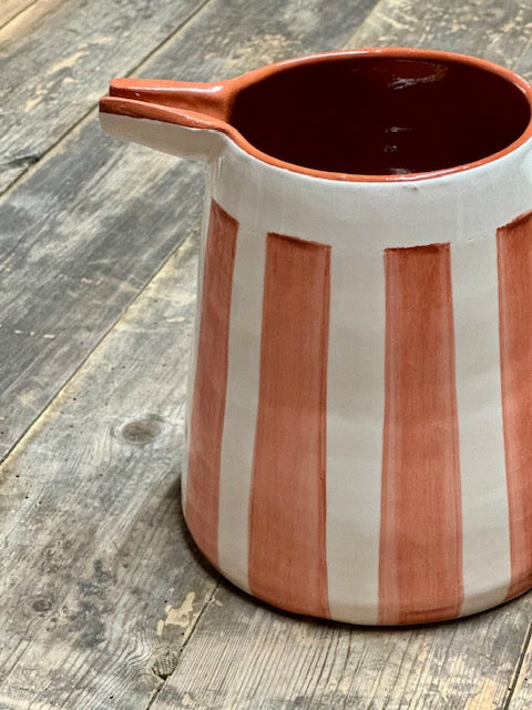 Carafe artisanale rayée Terra cotta - Casa Cubista