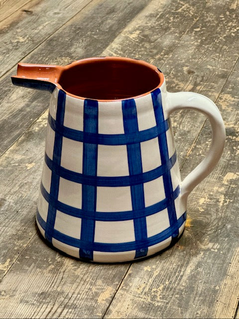 Carafe artisanale à carreaux Bleu marine - Casa Cubista