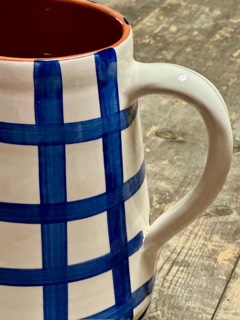 Carafe artisanale à carreaux Bleu marine - Casa Cubista