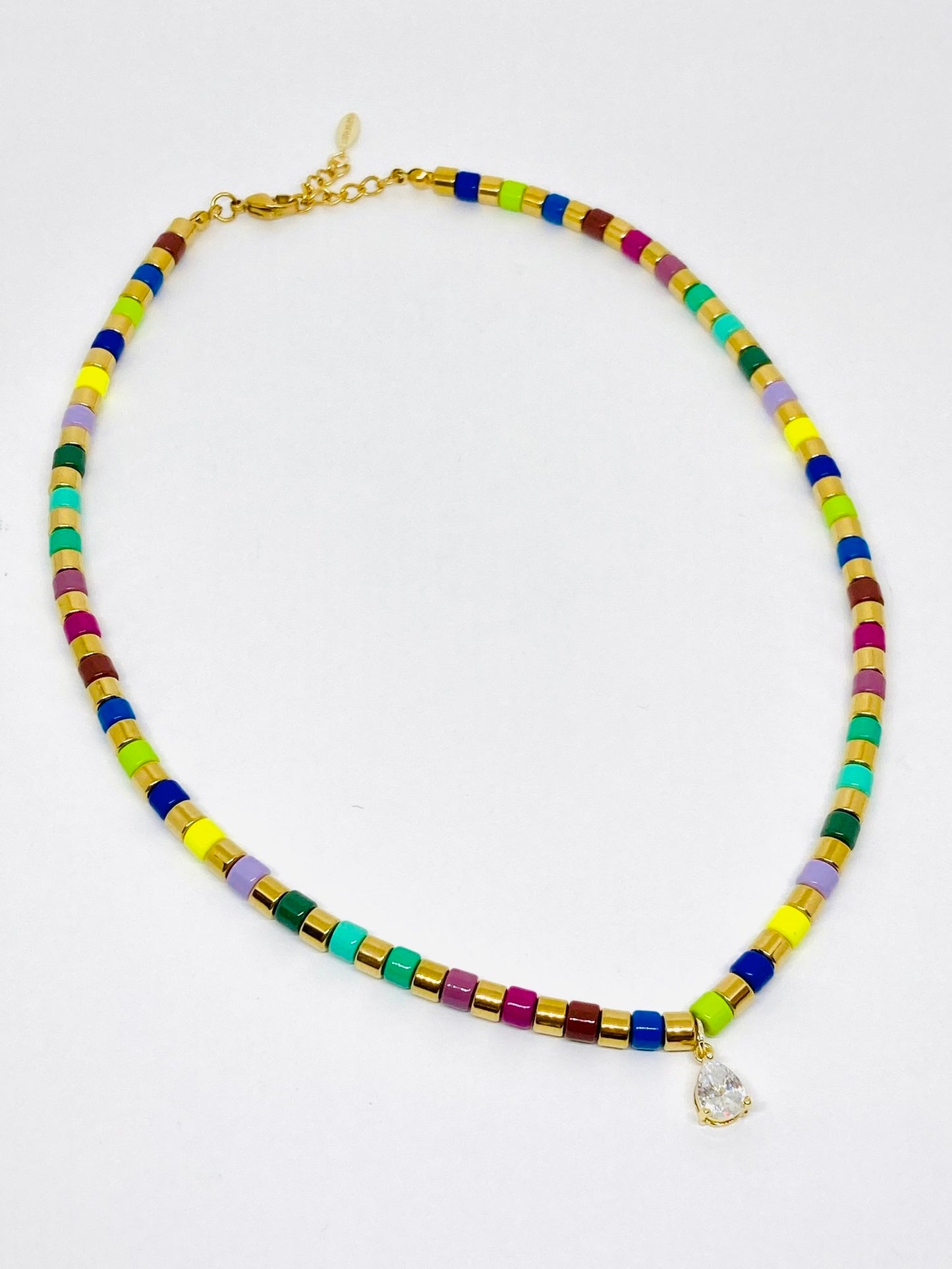 Collier vert & doré à l’or fin - Hipanema