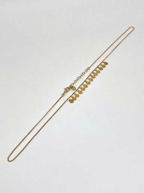 Collier seconde peau en plaqué or - Stalactite Paris