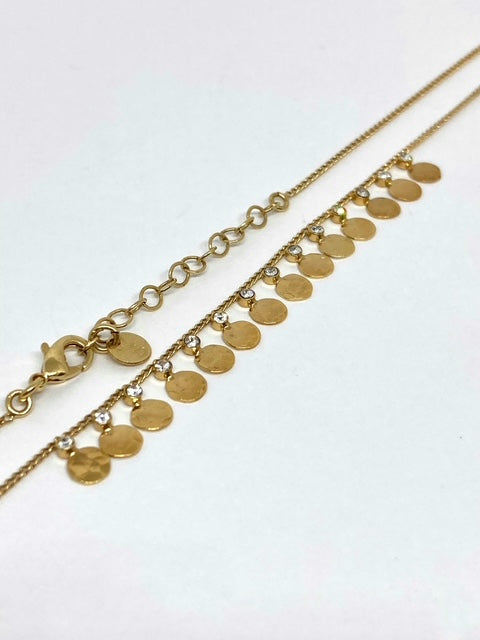 Collier seconde peau en plaqué or - Stalactite Paris