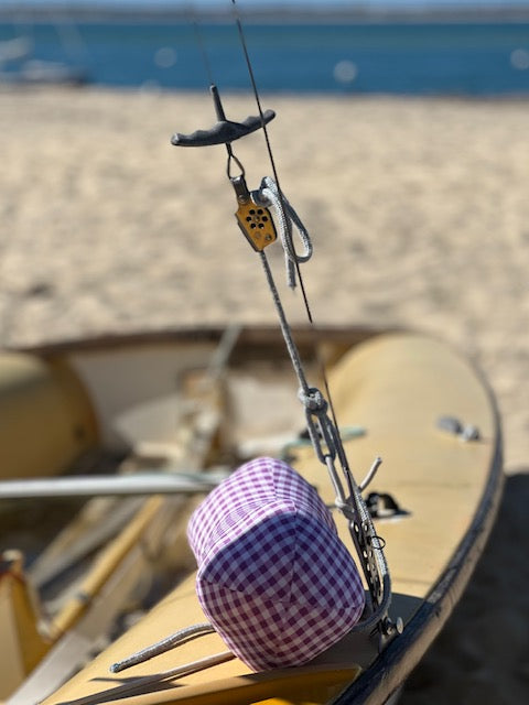 Coussin de nuque vichy mauve