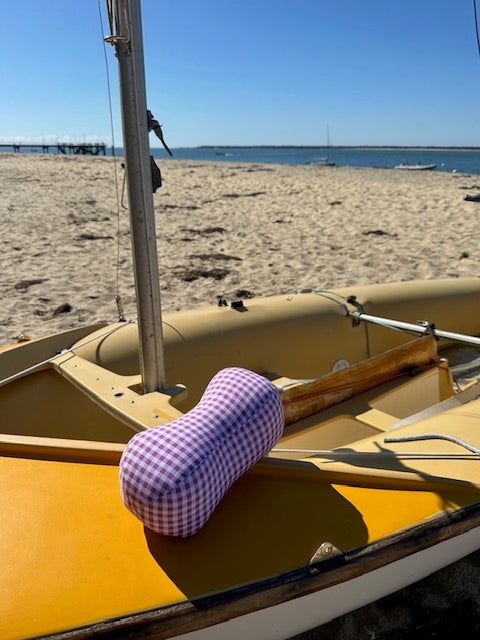 Coussin de nuque vichy mauve