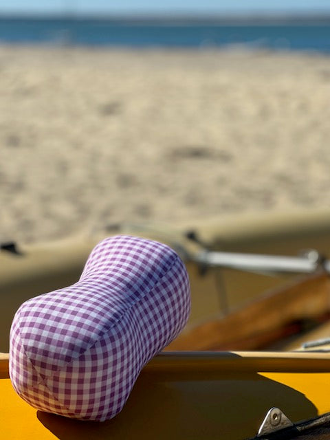 Coussin de nuque vichy mauve