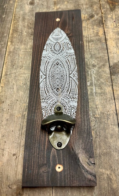 Décapsuleur mural brun Poisson - La petite Baigneuse