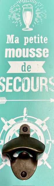 Décapsuleur mural bleu lagon Ma petite mousse de secours - La petite baigneuse