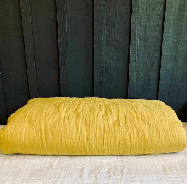 Édredon en lin - Jaune tournesol