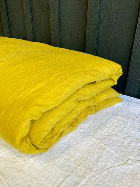 Édredon en lin - Jaune tournesol