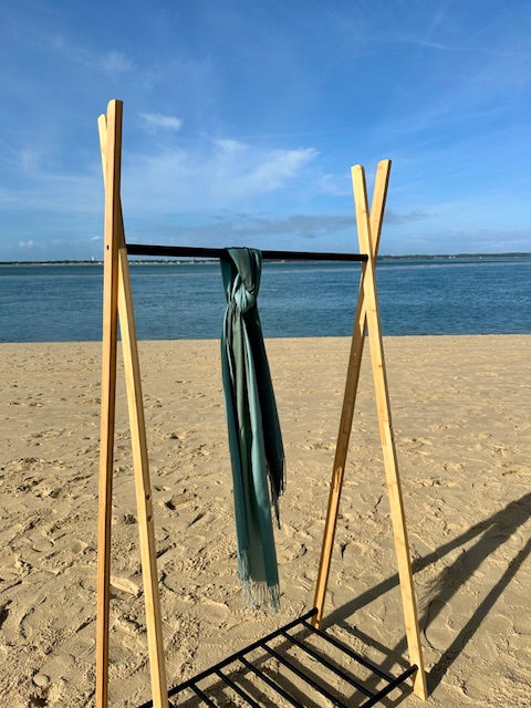 Étole 100% cachemire Vert d’eau Tie &  Dye - Thaïlande