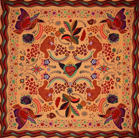 Étole Crazy world beige - Wild