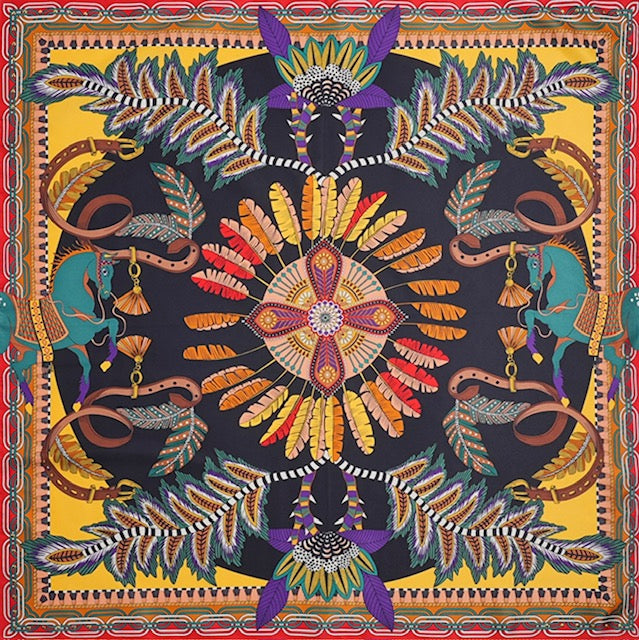 Mini foulard Pony noir - Wild