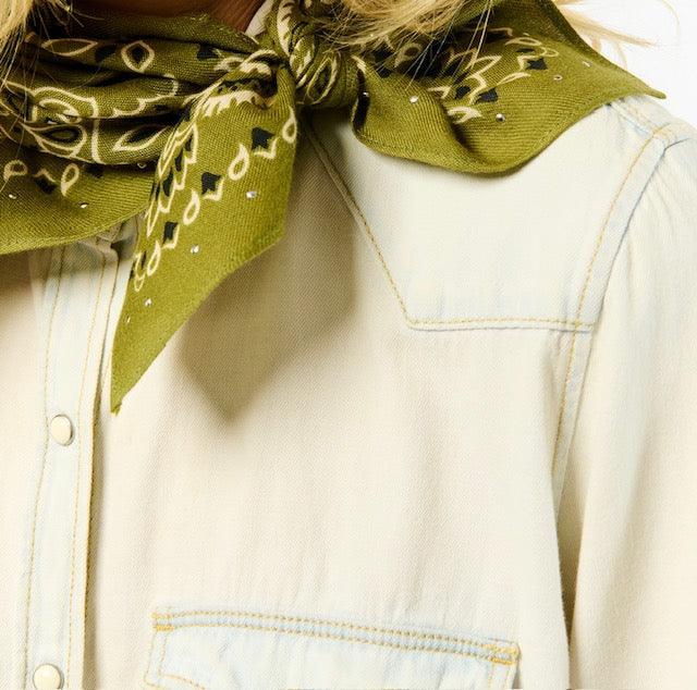 Foulard Paisley kaki - Wild