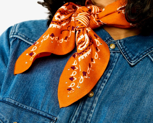 Foulard Paisley Orange éclatant - Wild