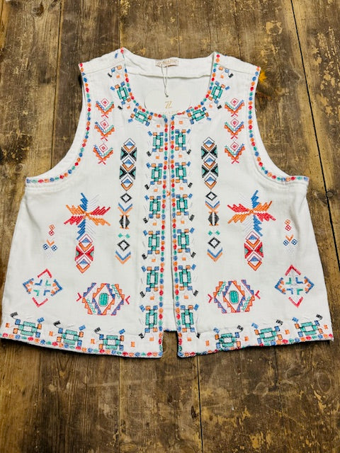 Gilet brodé recto verso