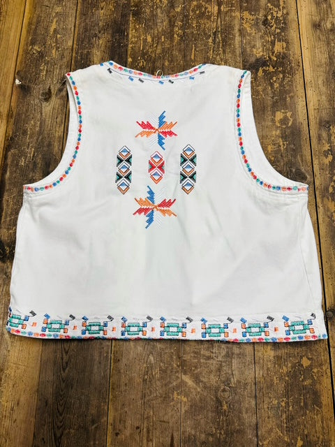 Gilet brodé recto verso