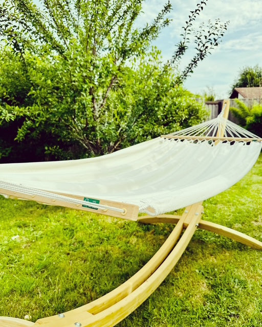 Hamac à barres en coton Bio écru - Colombie