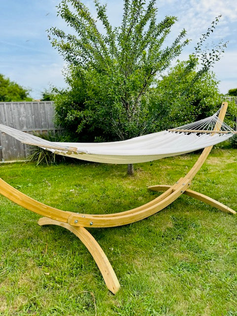 Hamac à barres en coton Bio écru - Colombie