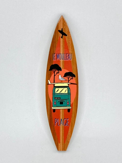 Magnet Surf «Le Moulleau Plage» rouge