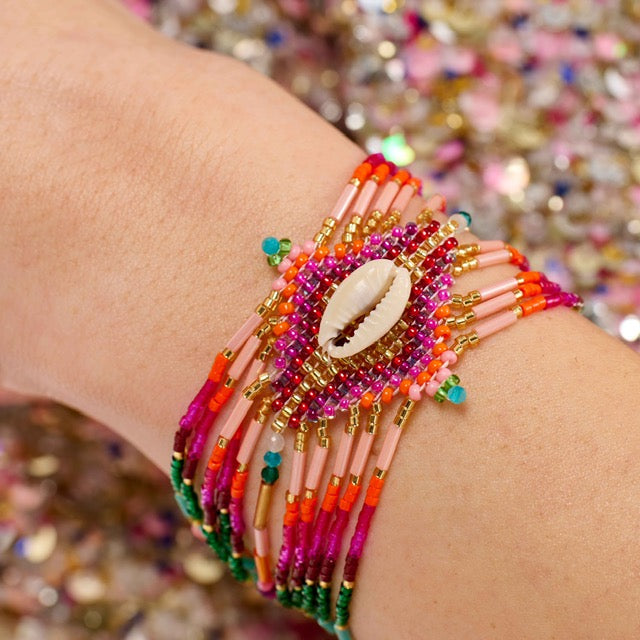 Manchette perlée fuschia - Hipanema