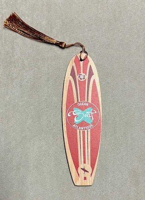 Marque page Surf - Océan Atlantique rouge