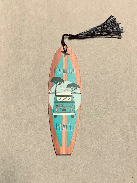 Marque page Surf bleu - Le Moulleau