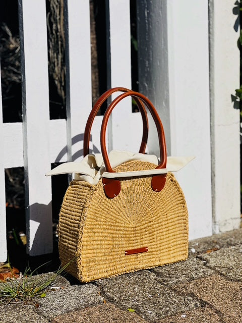 Sac en herbe à éléphant & cuir végétal - Muun