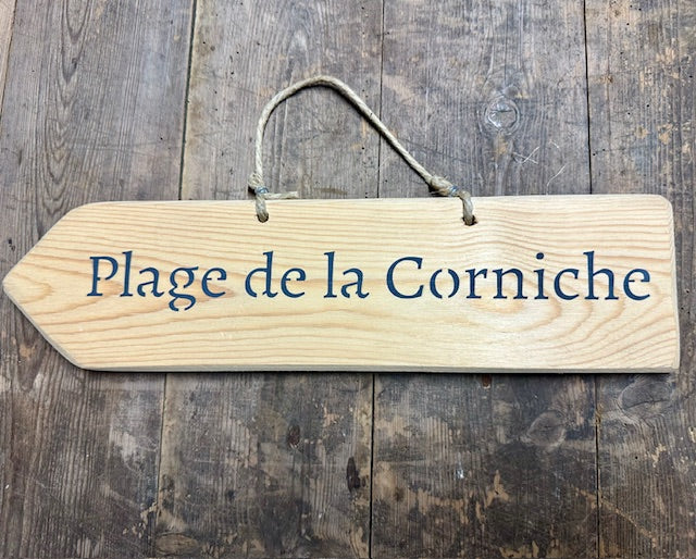 Planneau artisanal «Plage de la Corniche» - Bois Naturel