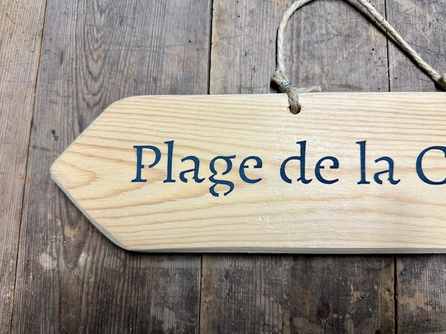 Planneau artisanal «Plage de la Corniche» - Bois Naturel