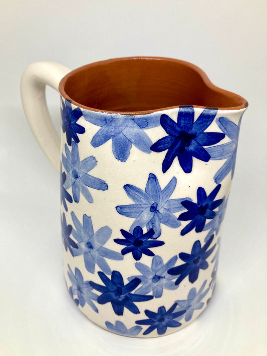 Pichet artisanal  Fleurs Bleues - Casa Cubista