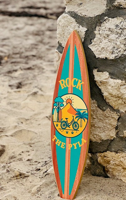 Planche de Surf Déco illustrée « Rock The Pyla » couleur Lagon T M