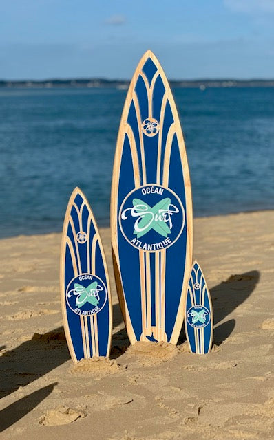 Planche de Surf Déco illustrée - Océan Atlantique T S
