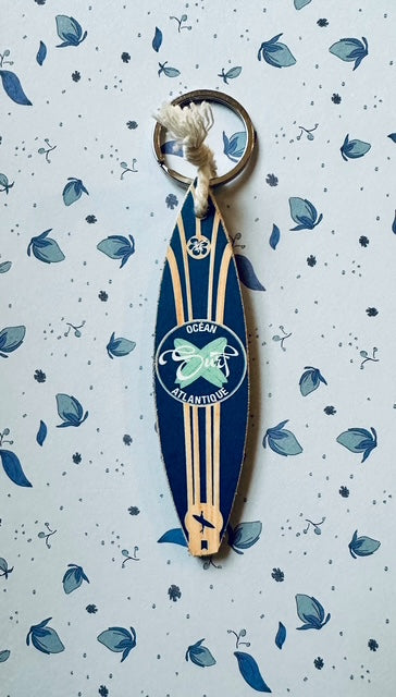 Porte-clefs Surf bleu - Océan Atlantique