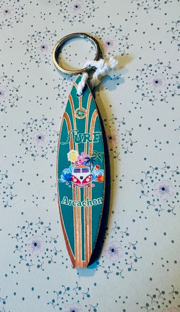 Porte-clefs Surf Arcachon Vert