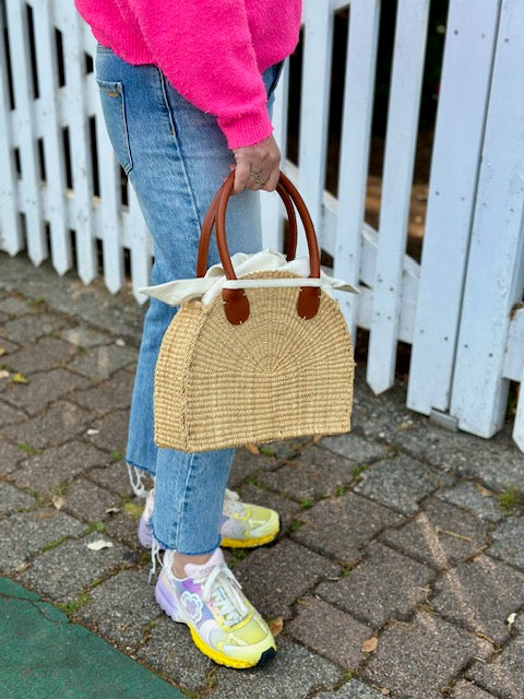 Sac en herbe à éléphant & cuir végétal - Muun