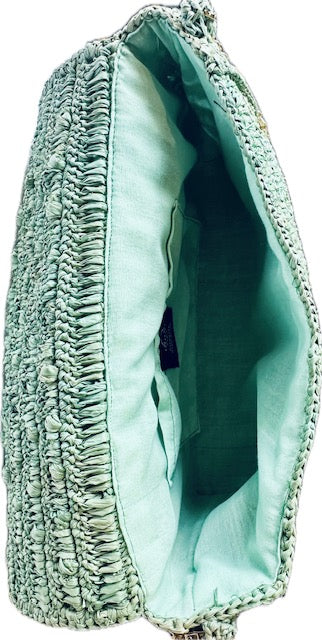 Sac en raphia vert d’eau Madagascar - Limaïa