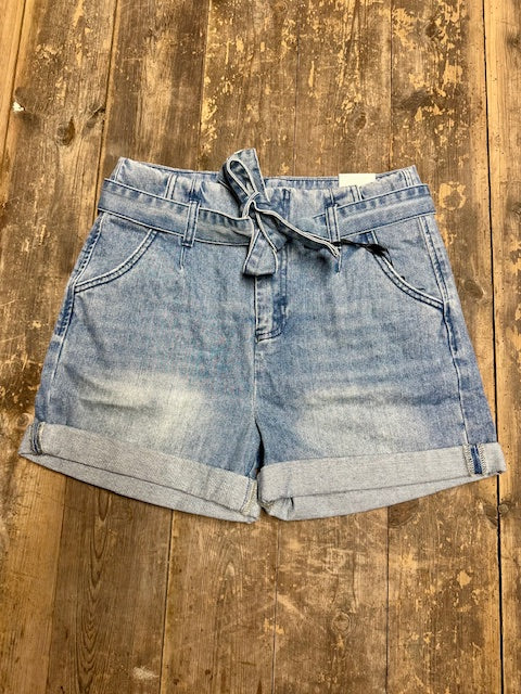 Short en jean à noeud