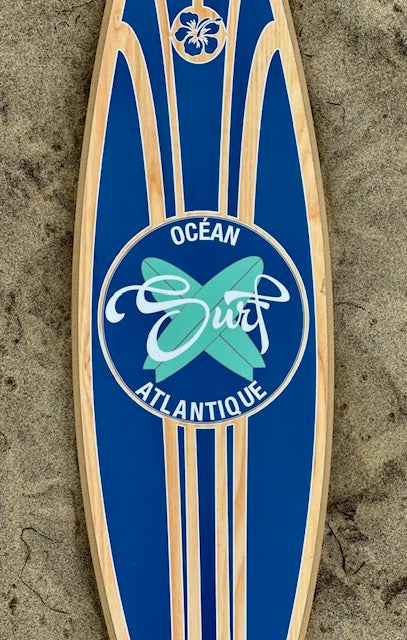 Planche de Surf Déco Illustrée - Océan Atlantique T M