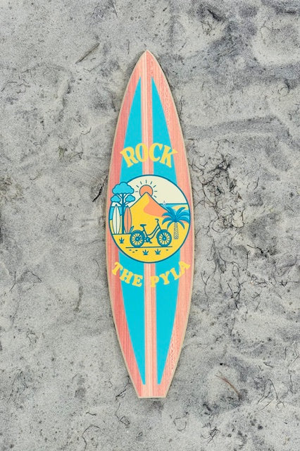 Planche de Surf Déco illustrée « Rock The Pyla » couleur Lagon T S
