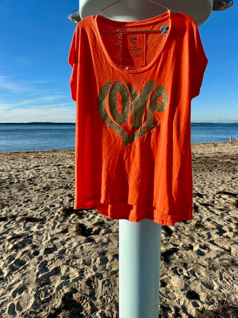 Tee-shirt orange Love - One TEE