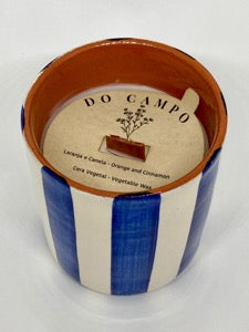 Bougie artisanale fleur d’oranger & épices - Tasse bleue