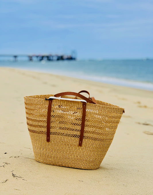 Panier artisanal en herbe à éléphant - Muun