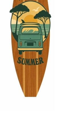 Planche de Surf Déco illustrée - Arcachon Summer T L
