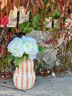 Vase rayé terra cotta